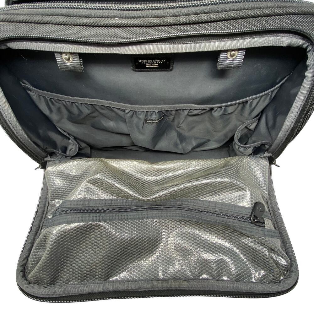 Briggs & Riley Baseline Rolling Cabin Bag Carry On Suitcase Black U114 - Picture 5 of 12